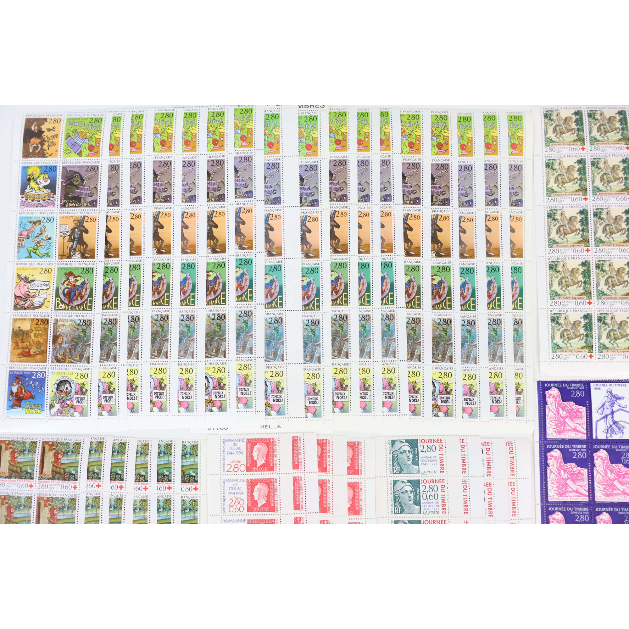 FRANCE LOT DE CARNETS EN FRANCS POUR COLLECTION OU COURRIER VALEUR FACIALE 1767F