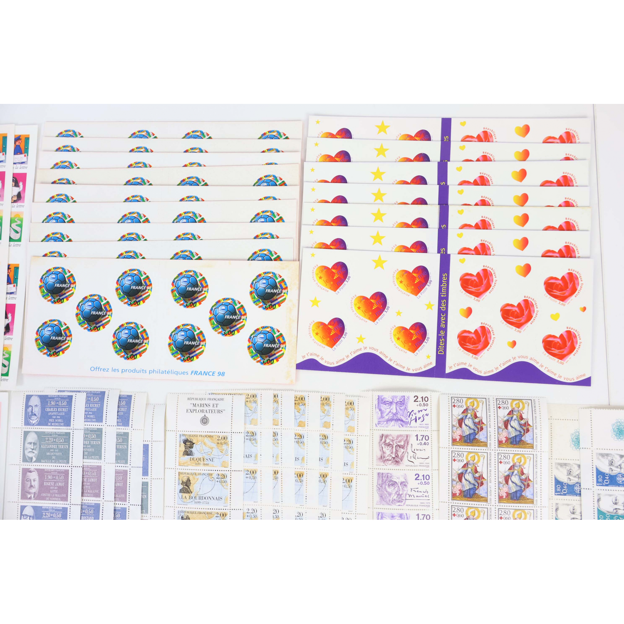 FRANCE LOT DE CARNETS EN FRANCS POUR COLLECTION OU COURRIER VALEUR FACIALE 1244F