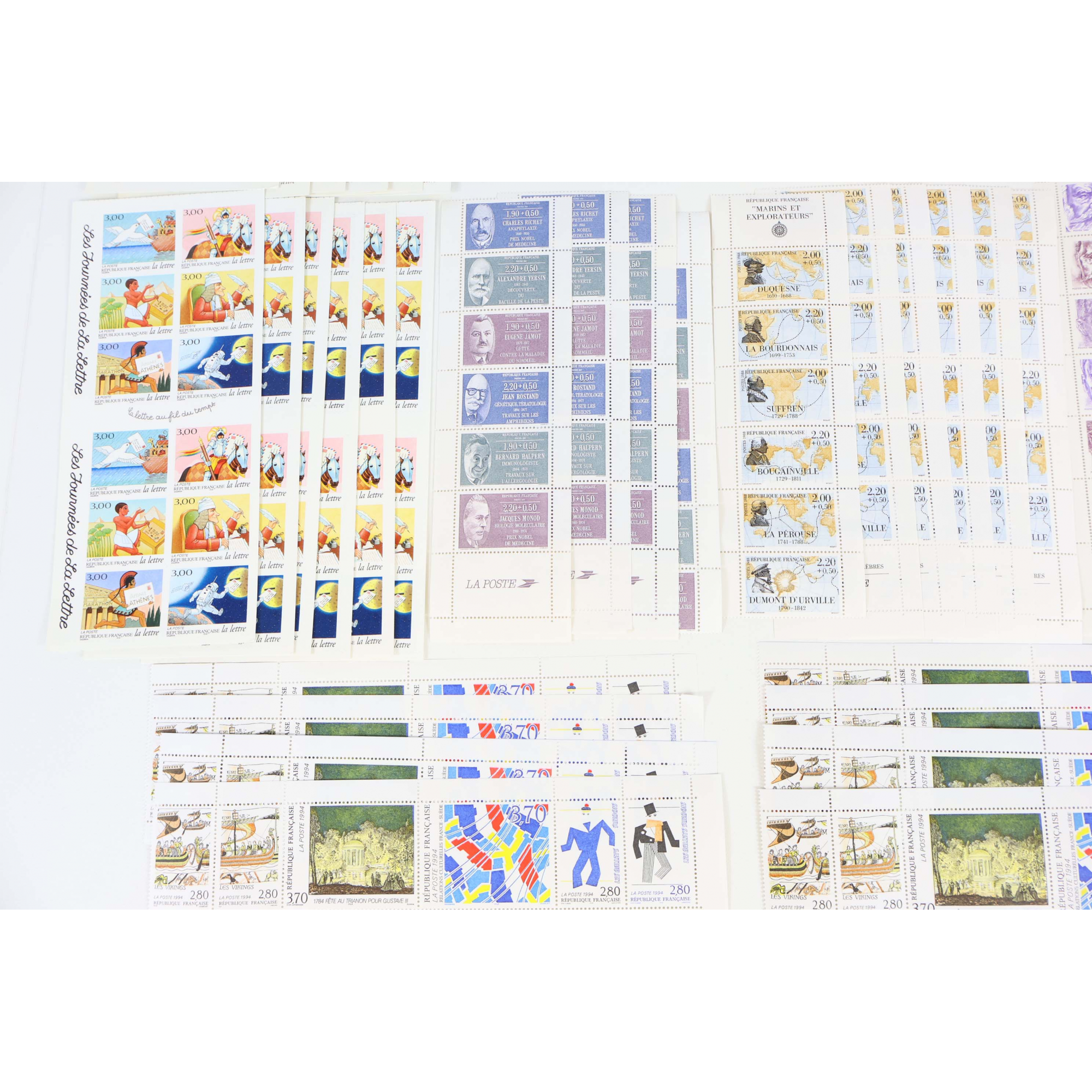 FRANCE LOT DE CARNETS EN FRANCS POUR COLLECTION OU COURRIER VALEUR FACIALE 1244F
