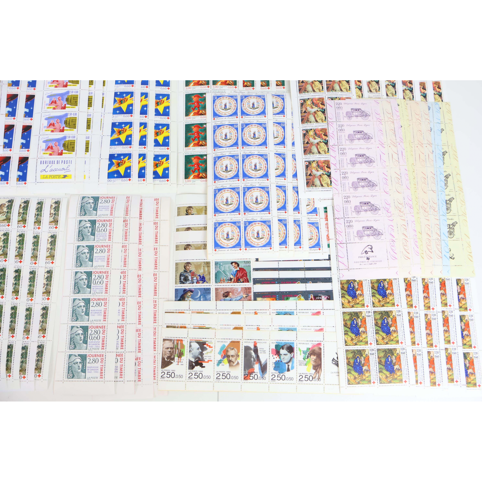 FRANCE LOT DE CARNETS EN FRANCS POUR COLLECTION OU COURRIER VALEUR FACIALE 3881F