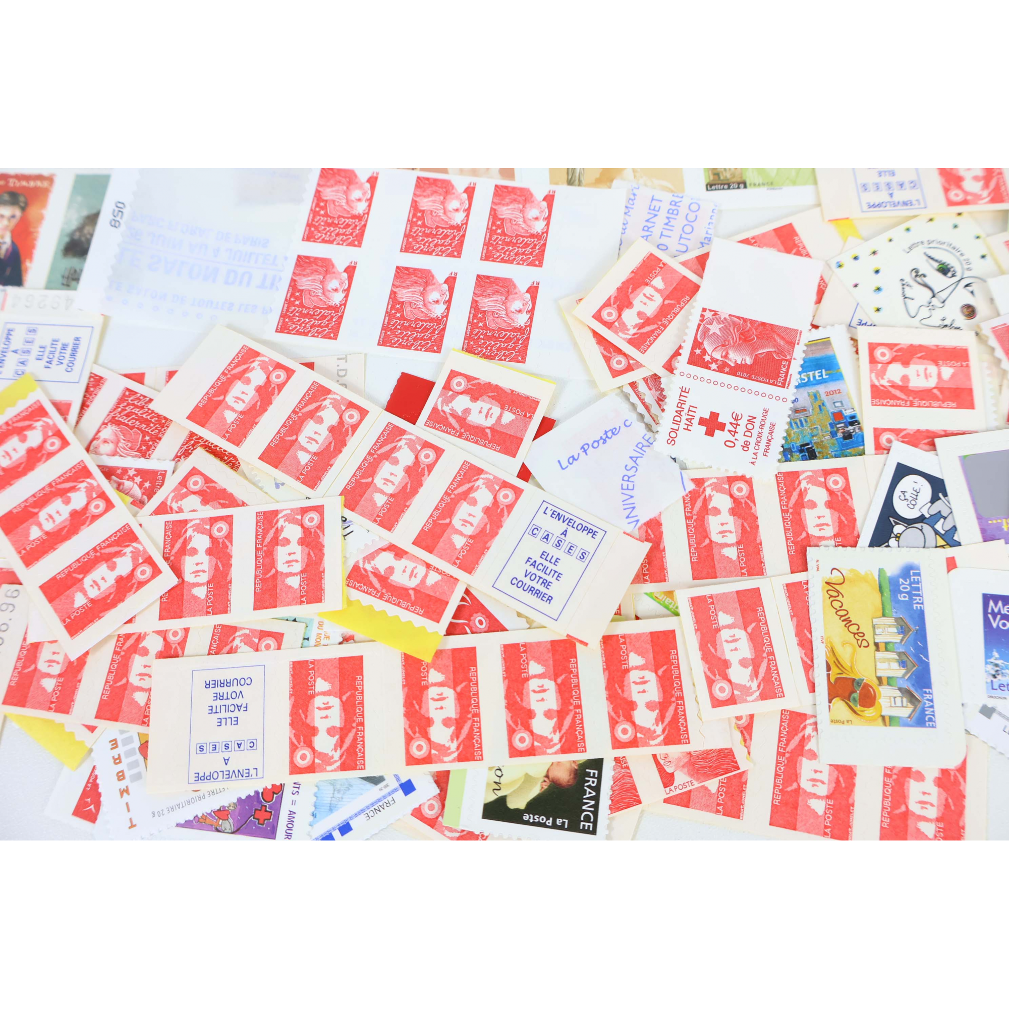 LOT DE 500 TIMBRES AUTOADHÉSIFS À VALIDITÉ PERMANENTE, TVP LETTRES 20G FRANCE