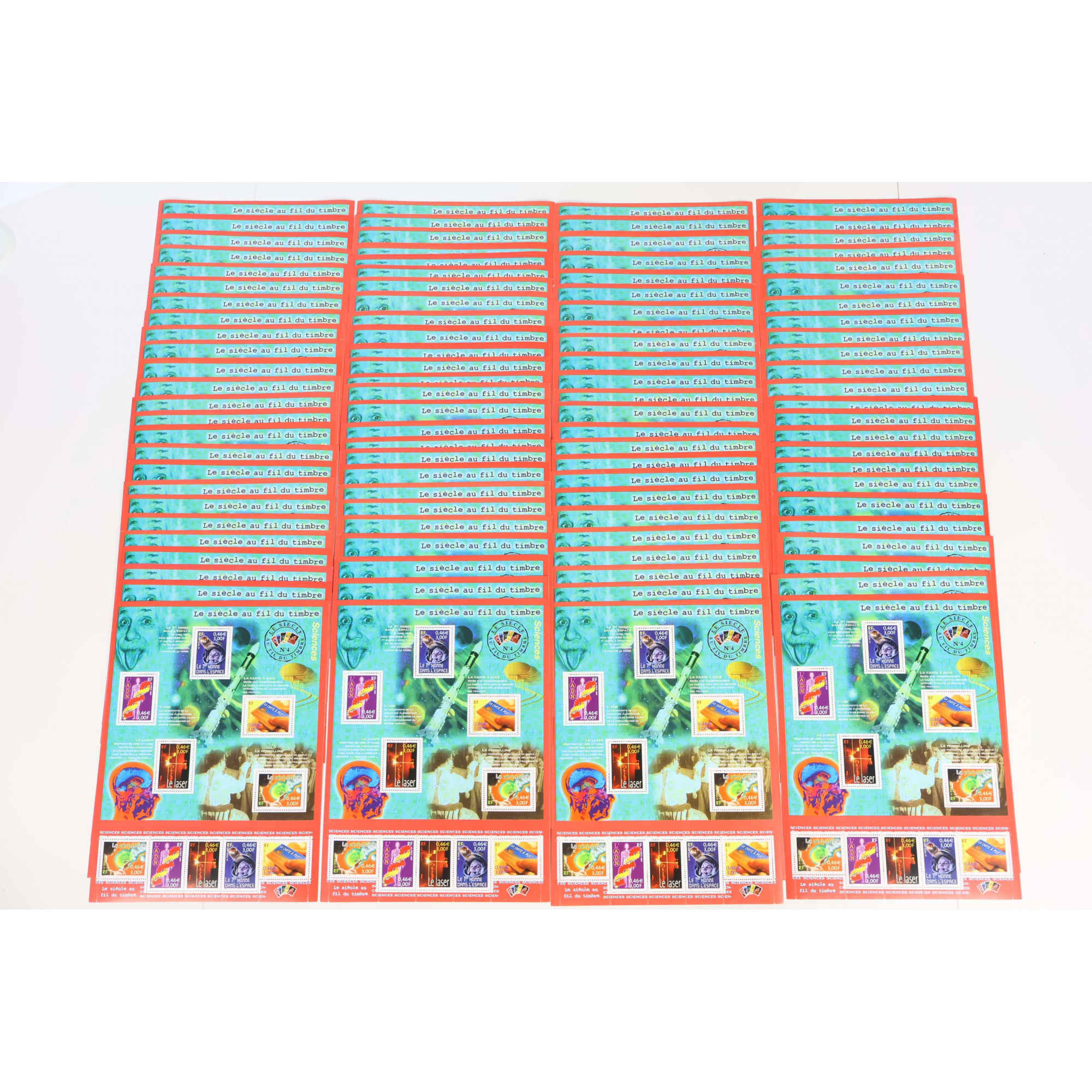 LOT 100 BLOCS N° 39 LE SIÈCLE AU FIL DU TIMBRE IV, NEUFS** 0.46€ X 10 VF 460€