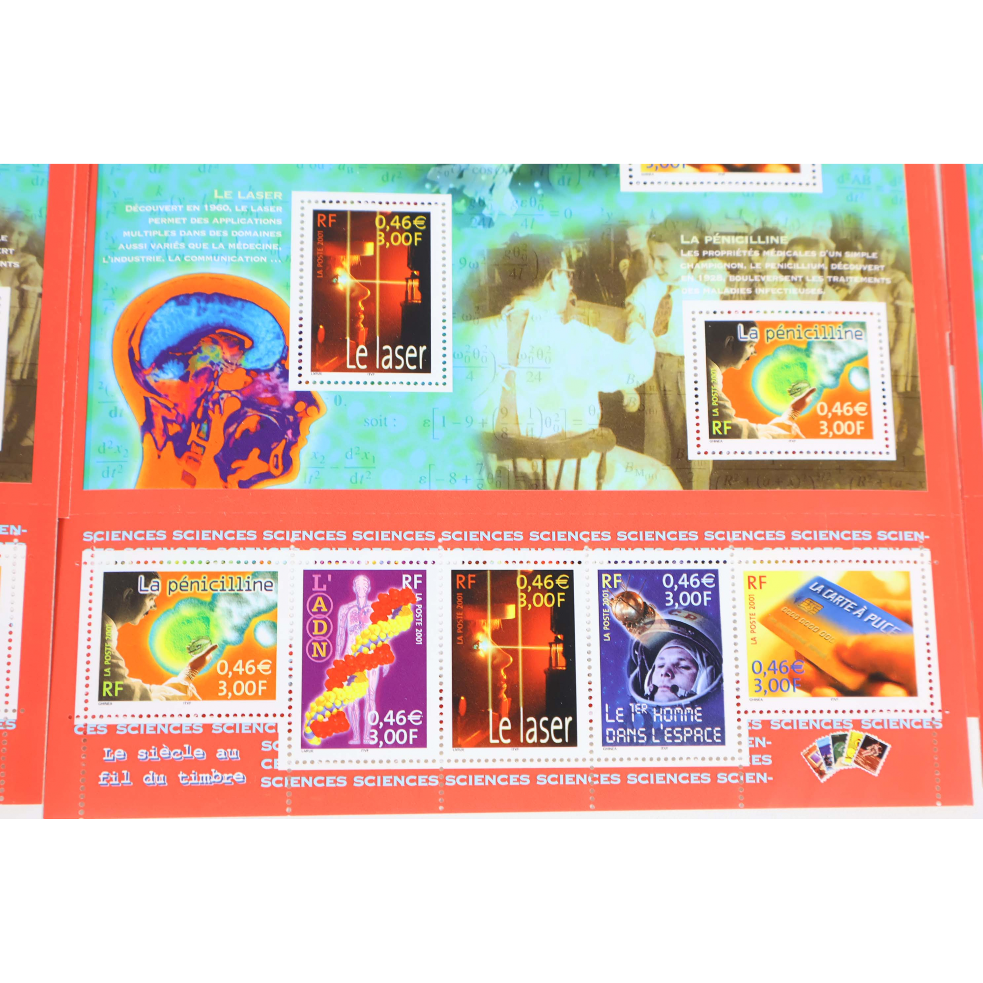 LOT 100 BLOCS N° 39 LE SIÈCLE AU FIL DU TIMBRE IV, NEUFS** 0.46€ X 10 VF 460€