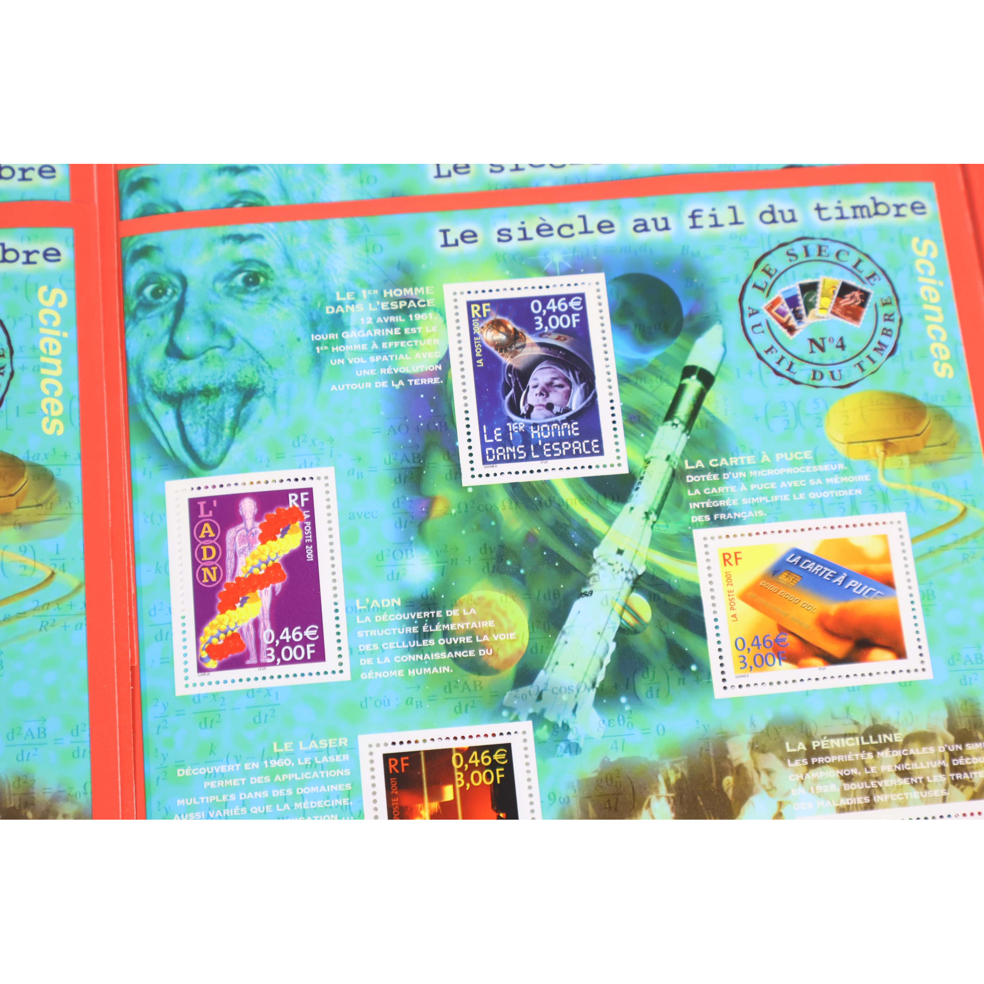 LOT 100 BLOCS N° 39 LE SIÈCLE AU FIL DU TIMBRE IV, NEUFS** 0.46€ X 10 VF 460€
