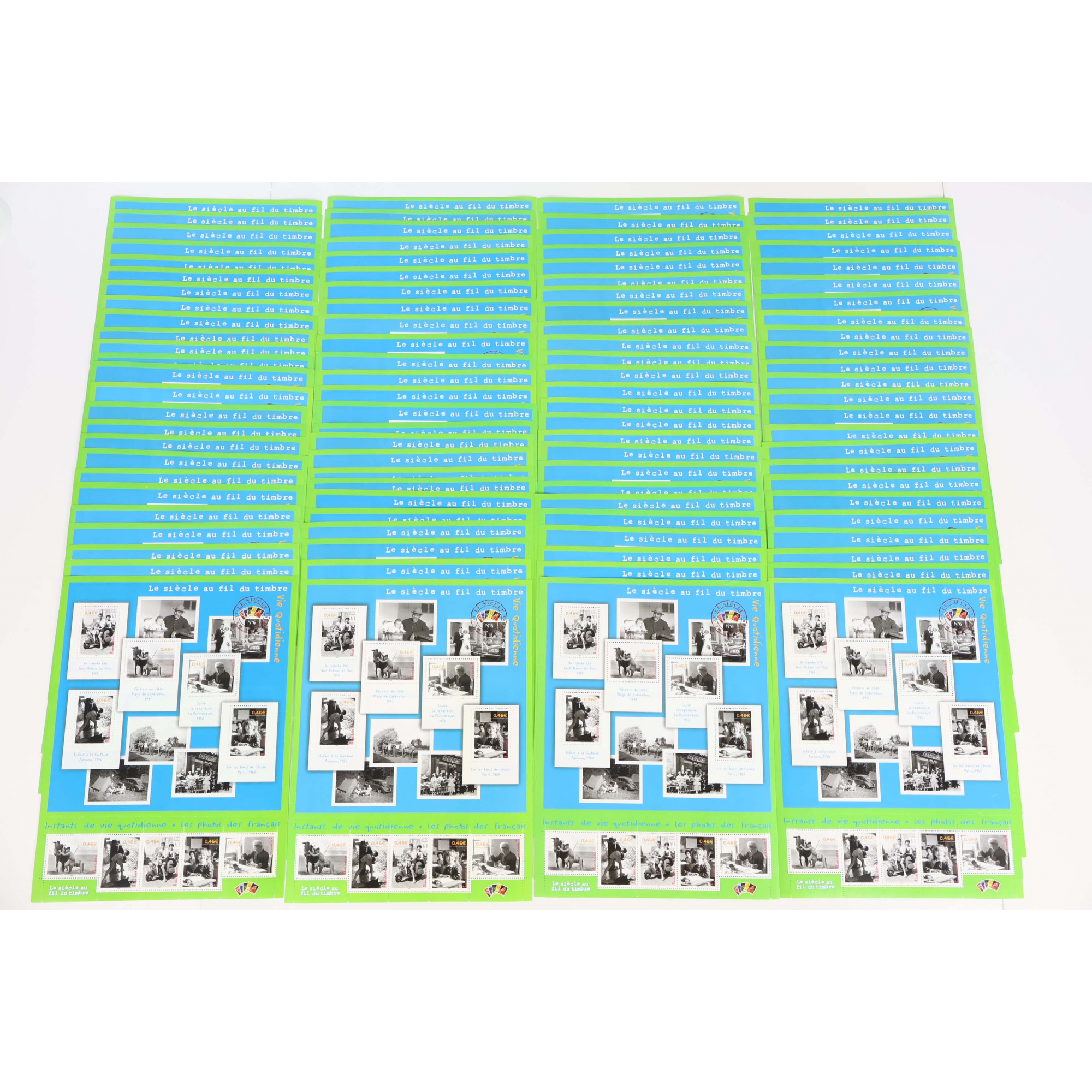 LOT 100 BLOCS N° 52 LE SIÈCLE AU FIL DU TIMBRE VI, NEUFS** 0.46€ X 10 VF 460€