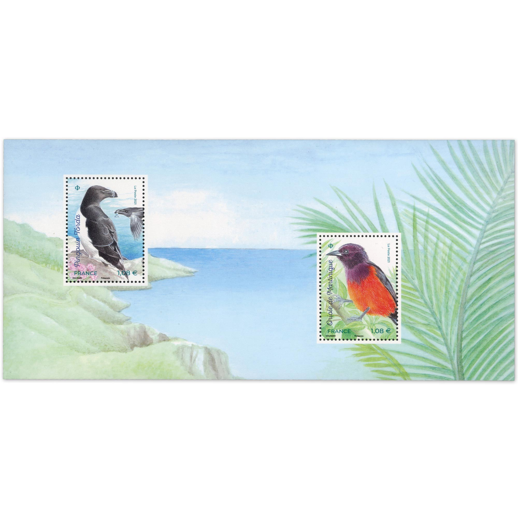 FRANCE, BLOC SOUVENIR N° 175, OISEAUX DES ÎLES ANNÉE 2021 NEUF**