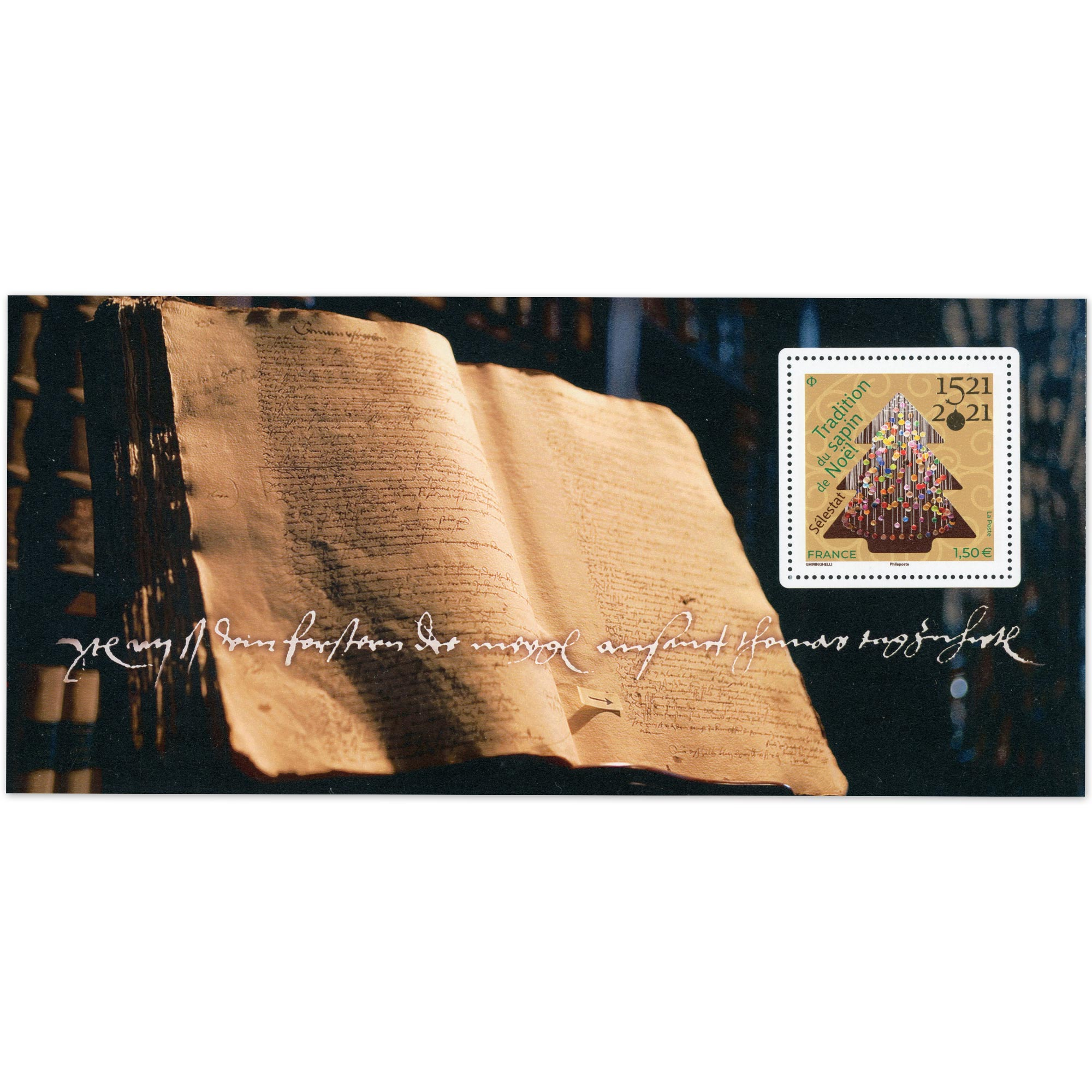 FRANCE, BLOC SOUVENIR N° 185, SAPIN DE NOËL SÉLESTAT 2021 NEUF**