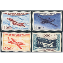 FRANCE POSTE AÉRIENNE N°30 À 33 SÉRIE COMPLÈTE MAGISTER ANNÉE 1954 COTE 400€