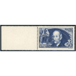 FRANCE N°398 CLÉMENT ADER DE 1938 AVEC BORD DE FEUILLE QUALITÉ LUXE COTE 180€