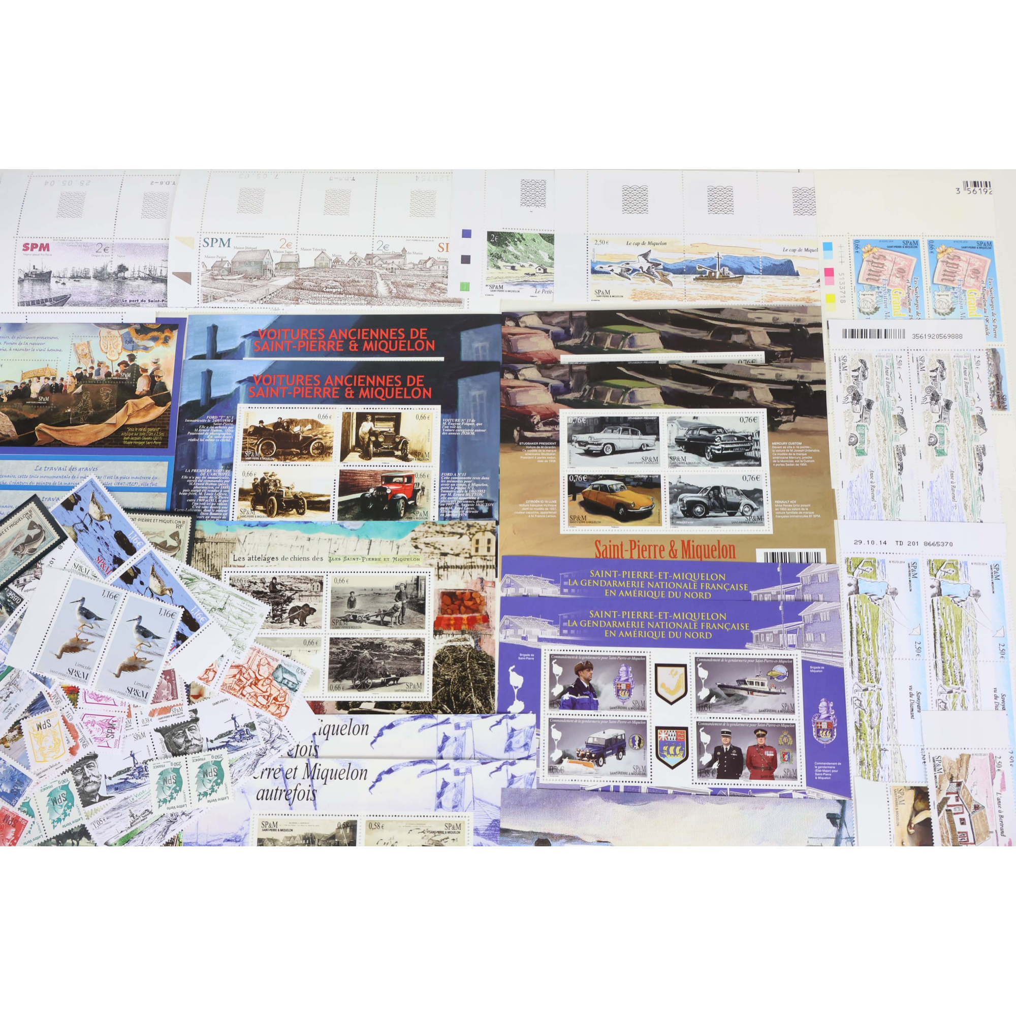 SAINT PIERRE ET MIQUELON LOT DE TIMBRES MAJ EUROS FACIALE ÉLEVÉE BELLE QUALITÉ