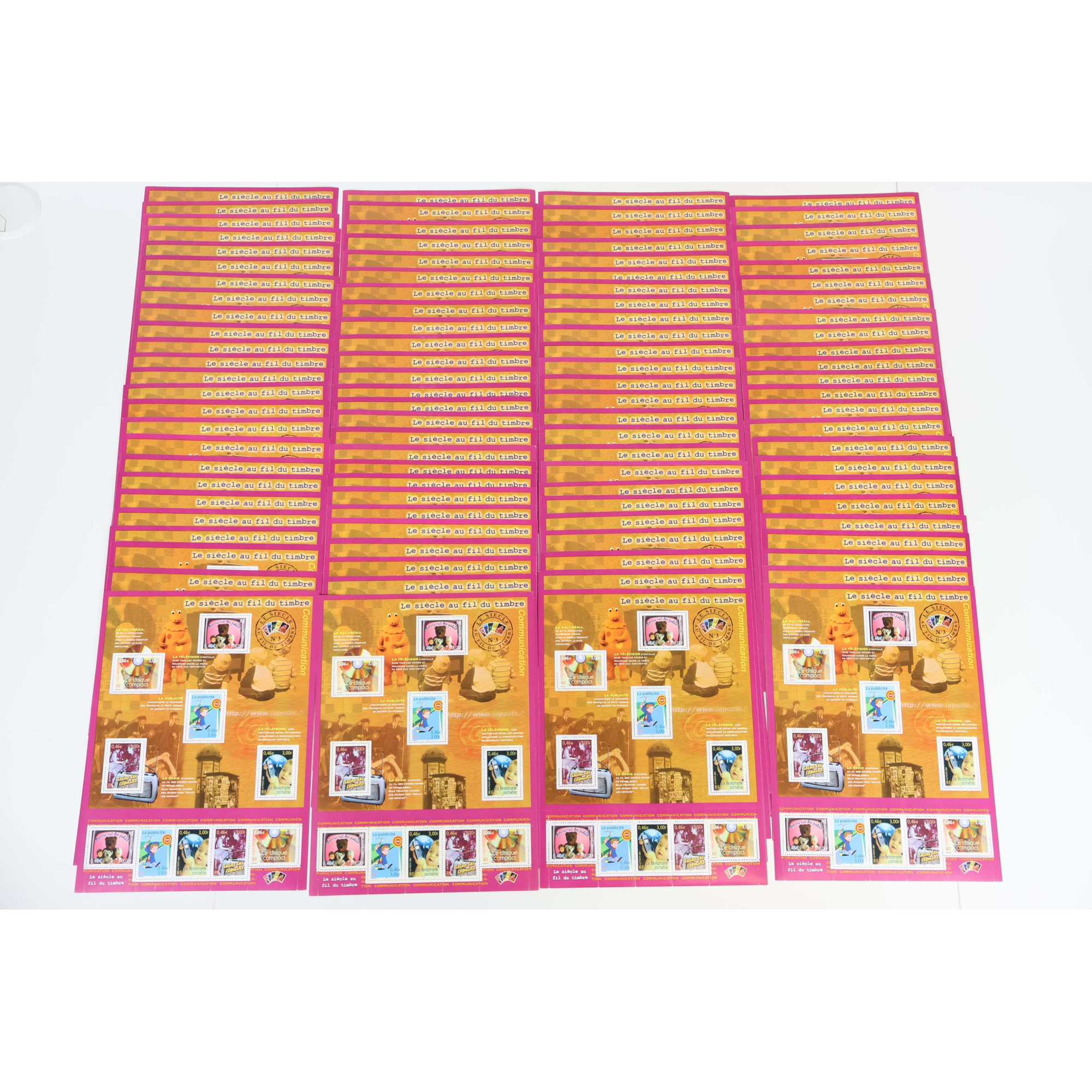 LOT 100 BLOCS N° 35 LE SIÈCLE AU FIL DU TIMBRE III, NEUFS** 0.46€ X 10 VF 460€