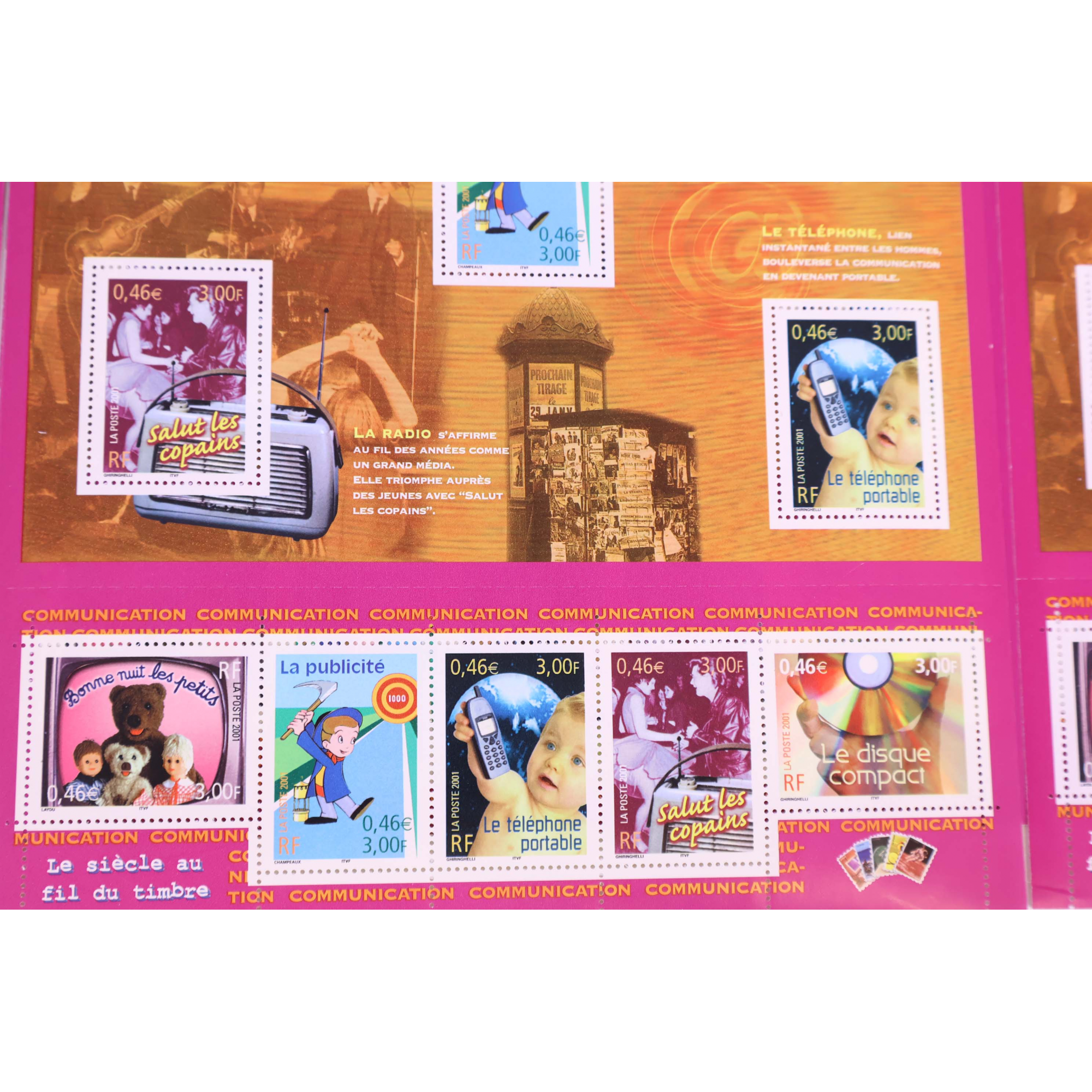 LOT 100 BLOCS N° 35 LE SIÈCLE AU FIL DU TIMBRE III, NEUFS** 0.46€ X 10 VF 460€