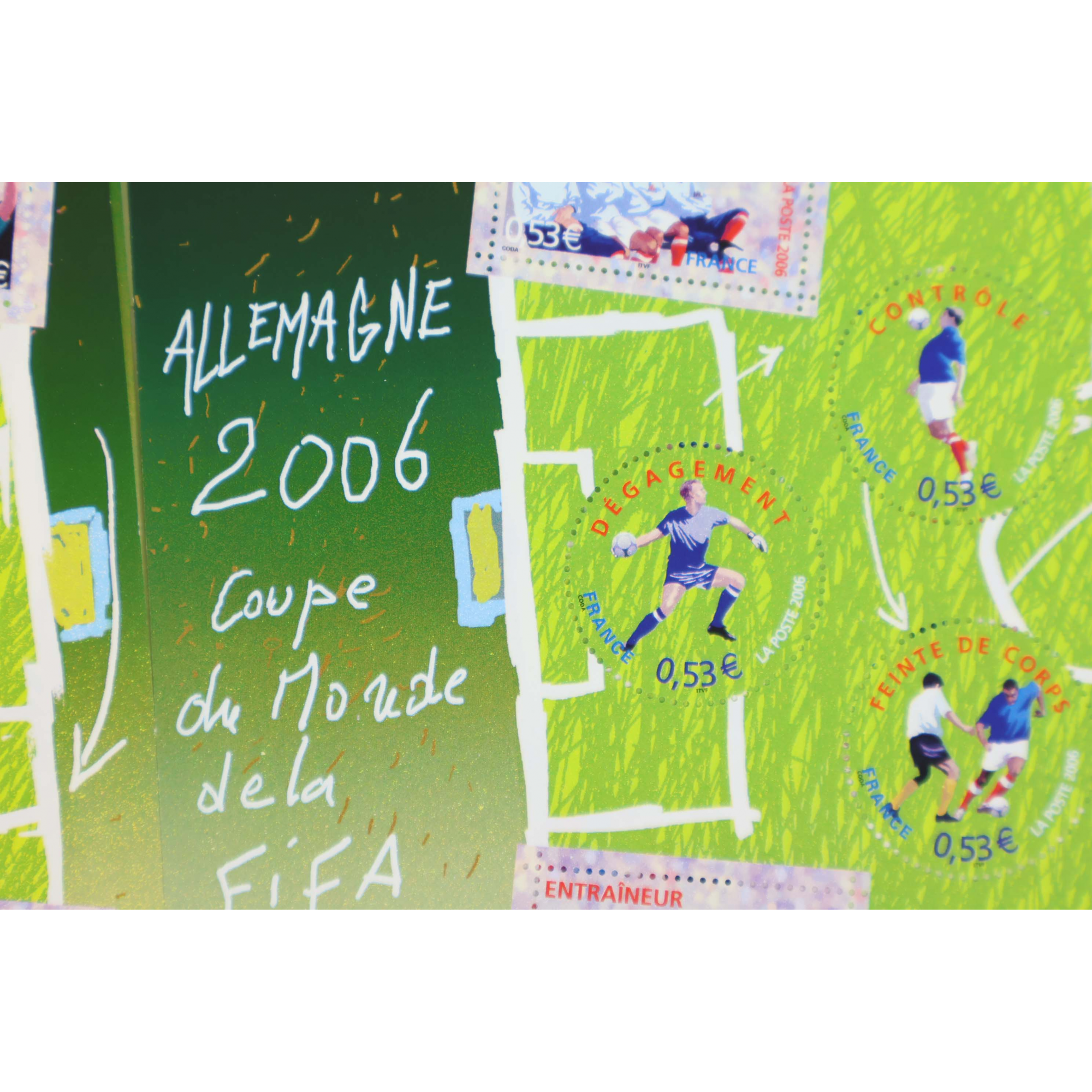 LOT 100 BLOCS N° 97 COUPE DU MONDE 2006 TIMBRES NEUFS** 0.53€ X 10 FACIALE 530€