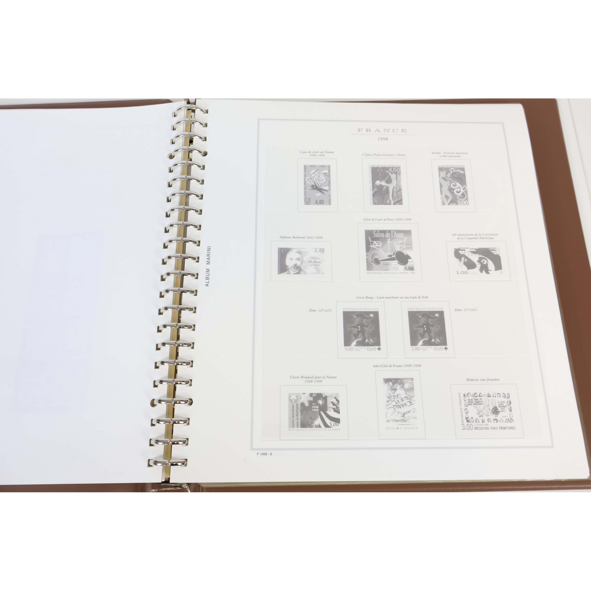 CLASSEUR MARINI DE 1997 À 2001 POUR RANGER UNE COLLECTION DE TIMBRES DE FRANCE