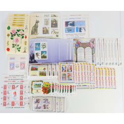 LOT BLOCS FEUILLETS TIMBRES EN FRANCS AVEC DÉFAUTS POUR AFFRANCHIR, VF 127.50€