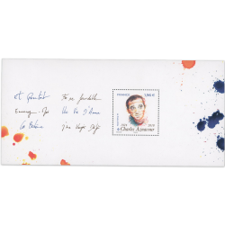 FRANCE, BLOC SOUVENIR N° 216, CHARLES AZNAVOUR 2024 NEUF**