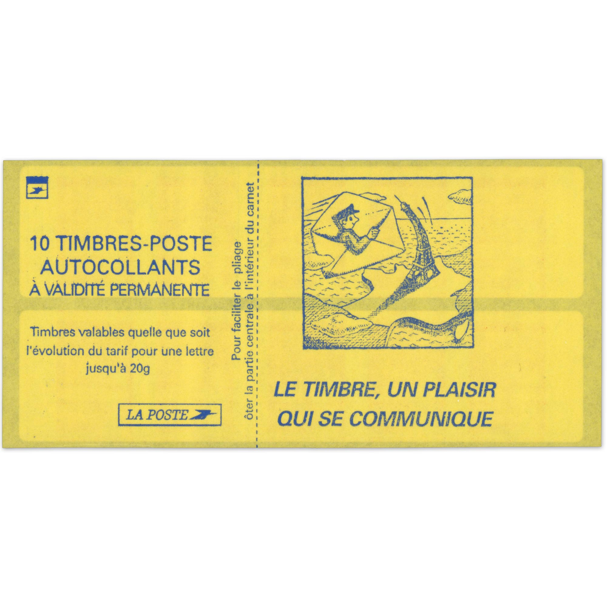 CARNET N°3419-C3A DE 10 TIMBRES POUR AFFRANCHIR MARIANNE ROUGE DU 14 JUILLET