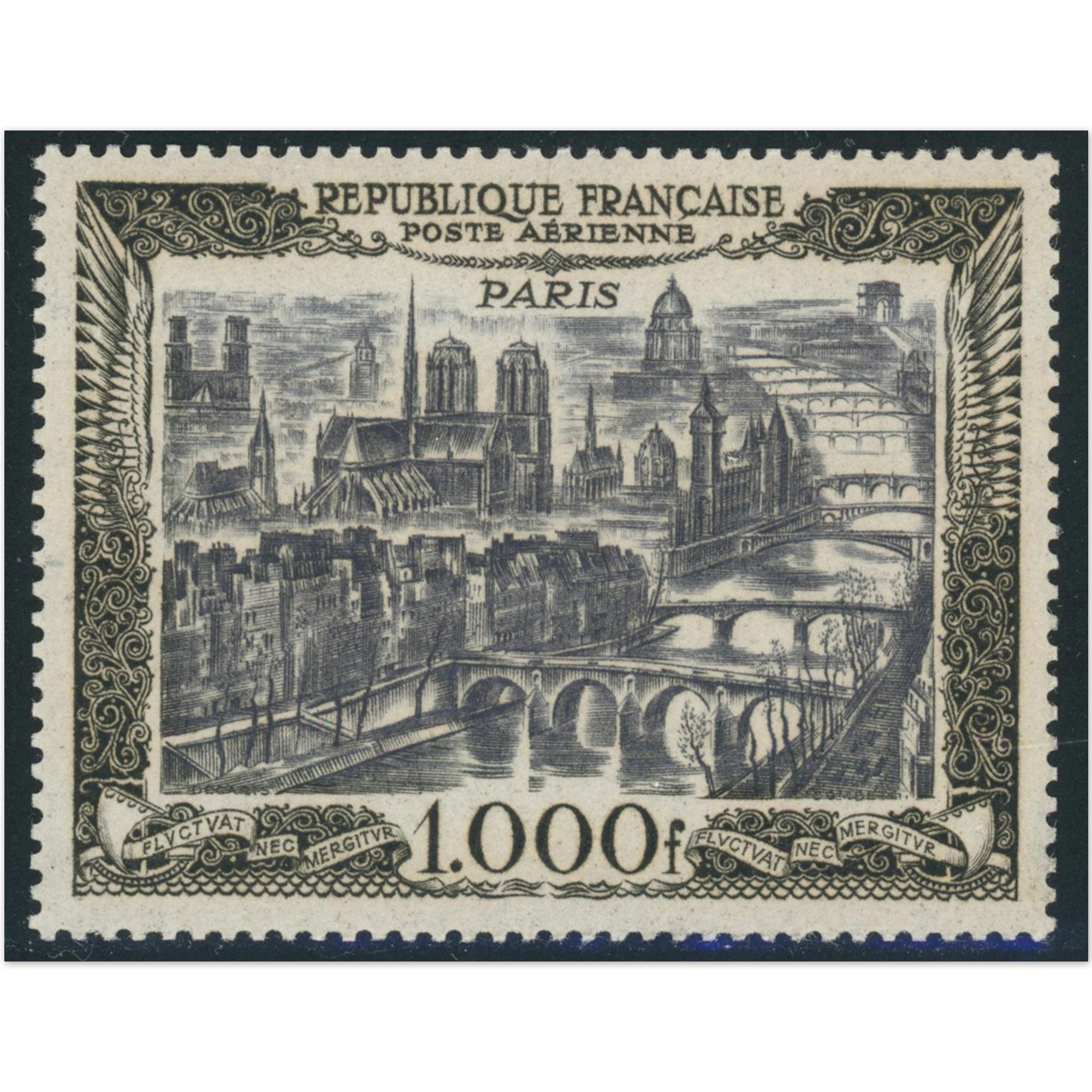 FRANCE POSTE AÉRIENNE N°29 "VUE DE PARIS" TIMBRE NEUF** QUALITÉ LUXE COTE 165€