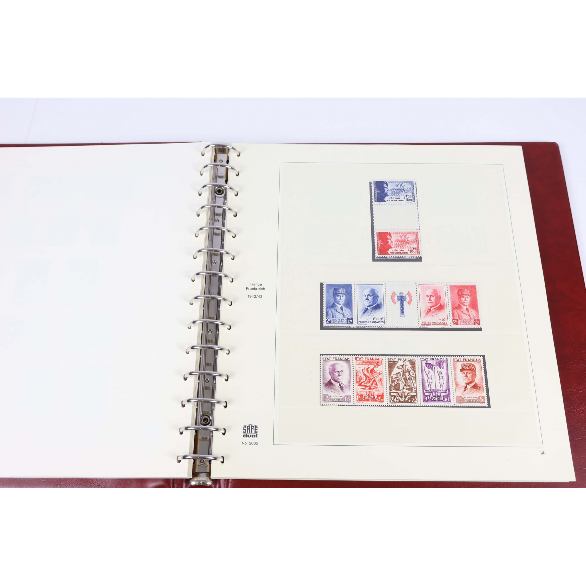 FRANCE ANNÉES COMPLÈTES DE 1940 À 1949 CLASSEUR SAFE TIMBRES NEUFS BELLE QUALITÉ