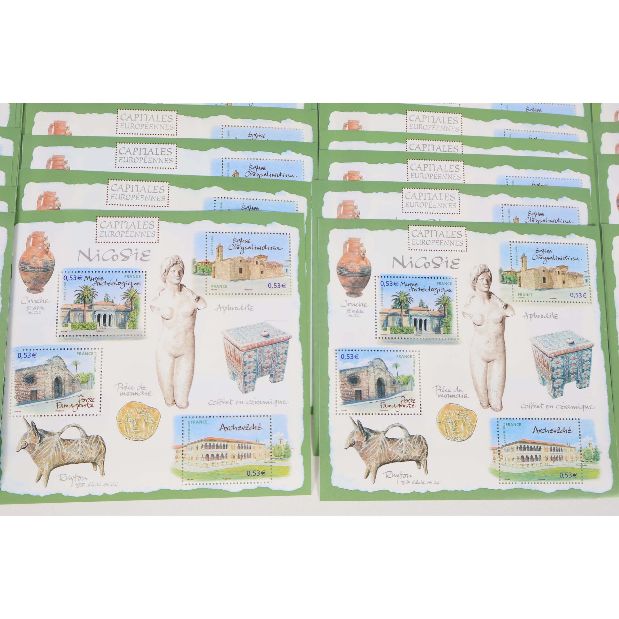 LOT 100 BLOCS N°101 CAPITALES EUROPE - NICOSIE TIMBRES NEUFS** 0.53€ X 4 VF 212€
