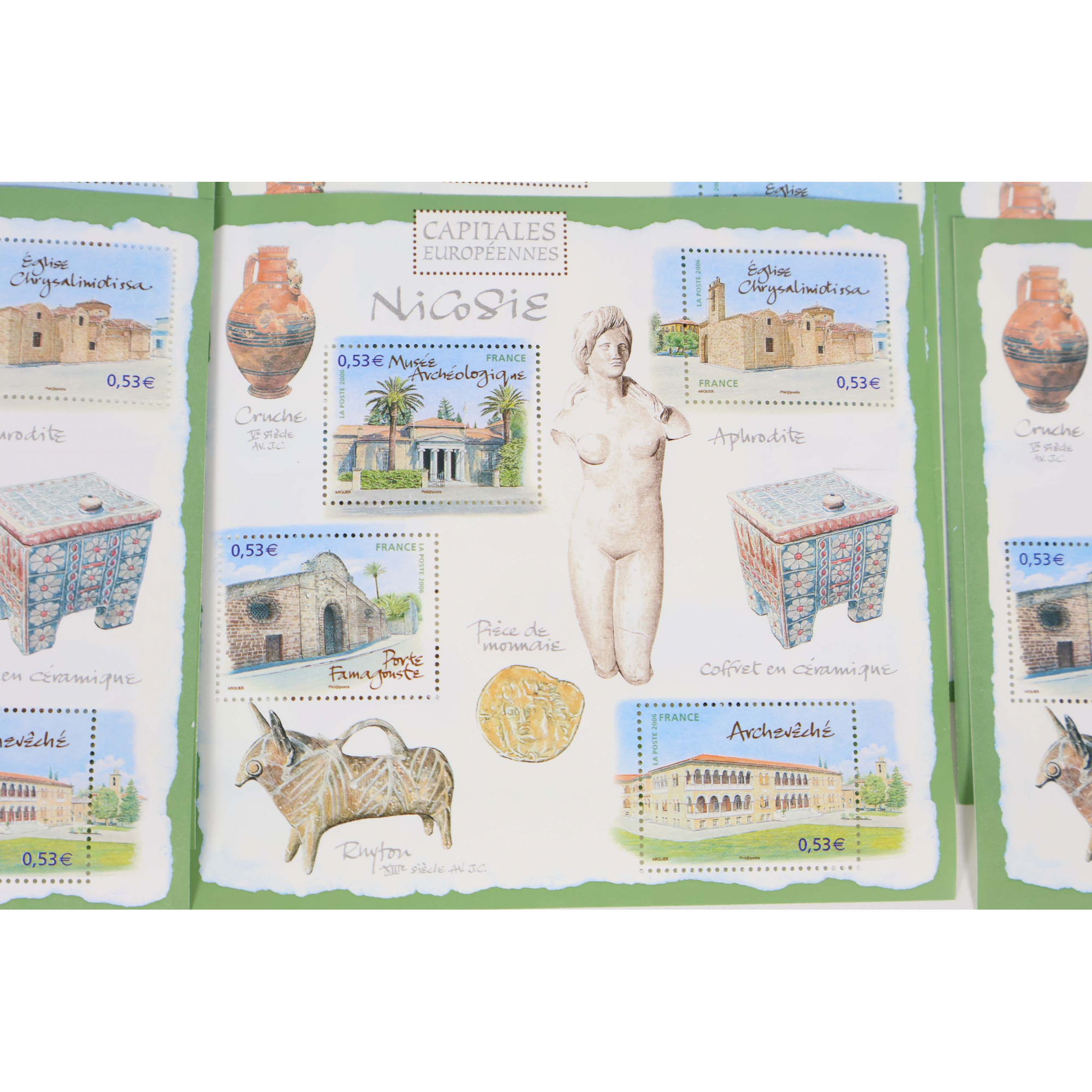 LOT 100 BLOCS N°101 CAPITALES EUROPE - NICOSIE TIMBRES NEUFS** 0.53€ X 4 VF 212€
