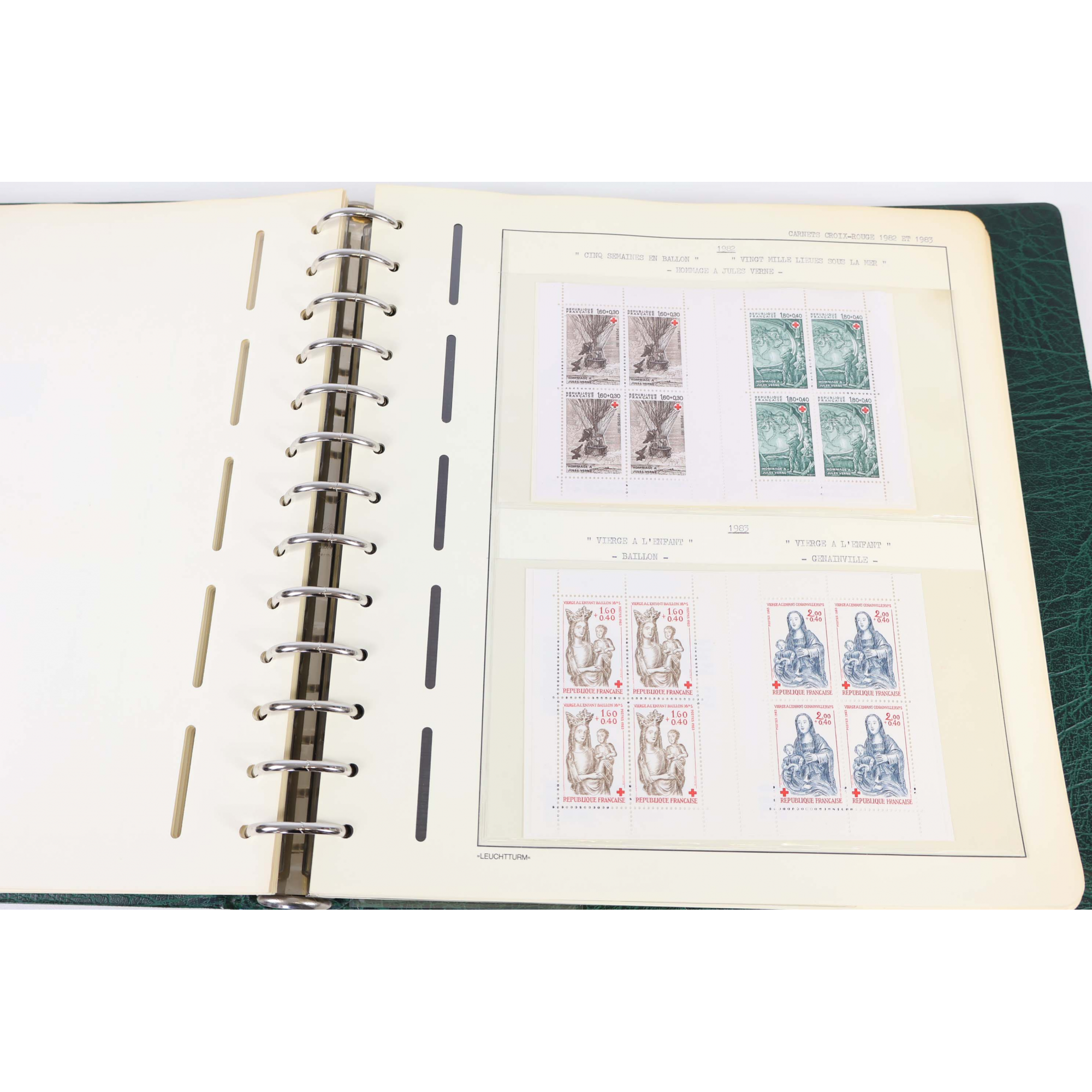 FRANCE COLLECTION CARNETS CROIX-ROUGE COPLET DE 1958 A 1983 + ALB LEUCHTTURM