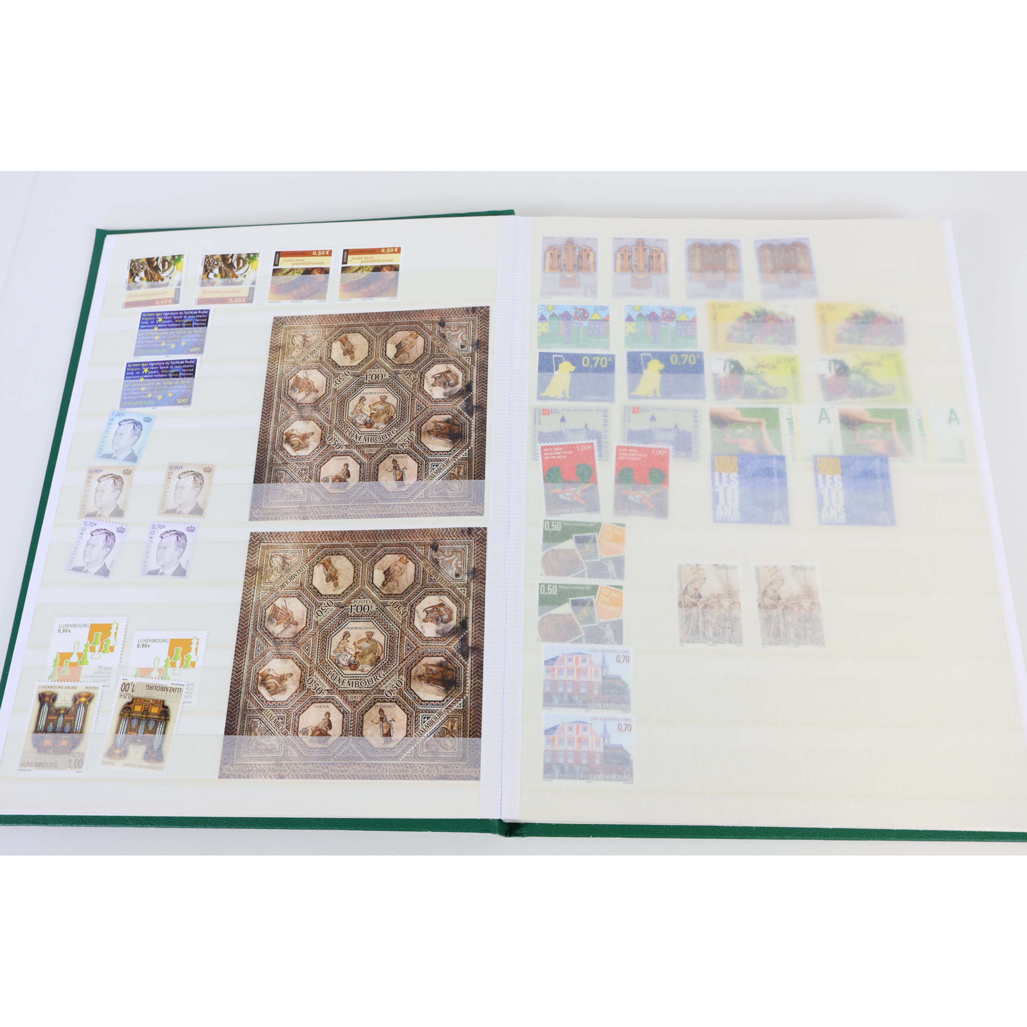 LUXEMBOURG STOCK DE TIMBRES NEUFS** DE 2005 A 2009, VALEUR FACIALE 291€
