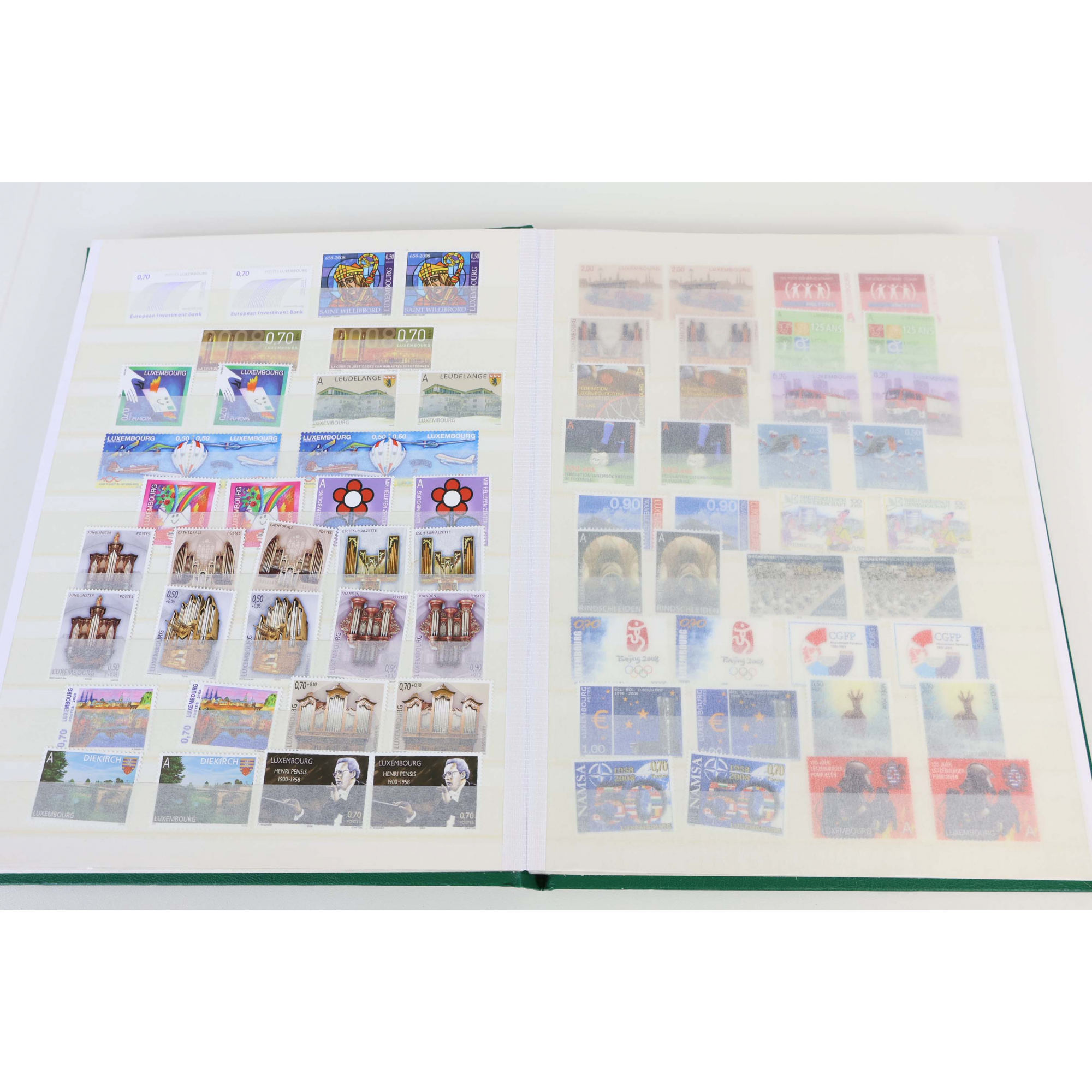 LUXEMBOURG STOCK DE TIMBRES NEUFS** DE 2005 A 2009, VALEUR FACIALE 291€