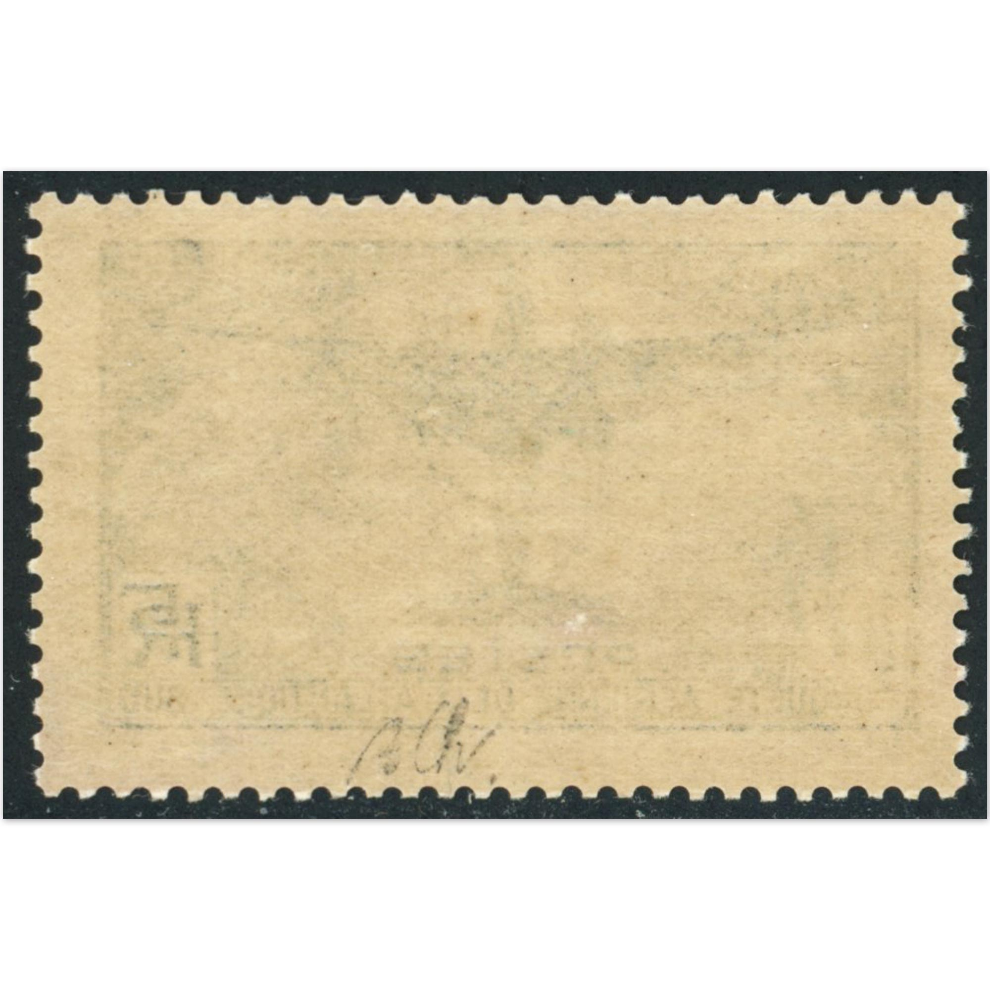 FRANCE N°321 "TRAVERSÉE ATLTANTIQUE-SUD" TIMBRE NEUF SIGNÉ BRUN COTE 800€