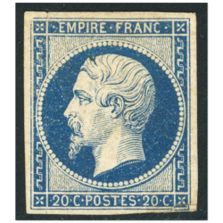 FRANCE NAPOLÉON N°14A TIMBRE NEUF SIGNÉ BRUN COTE 450€, TIMBRE AVEC DÉFAUTS