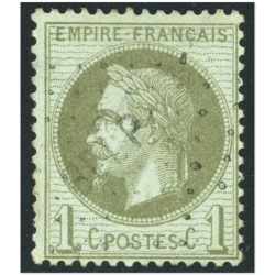 FRANCE NAPOLÉON N°25 TIMBRE OBLITÉRÉ "AMBULANTS DE FRANCE" SIGNÉ BRUN, RARE