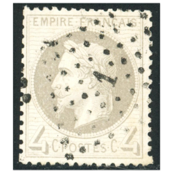 FRANCE NAPOLÉON N°27A TIMBRE OBLITÉRÉ "LOSANGE N°1" SIGNÉ BRUN, RARE