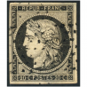 FRANCE CÉRÈS N°3 TIMBRE AVEC BELLE OBLITÉRATION, SIGNÉ BRUN, ANNÉE 1849