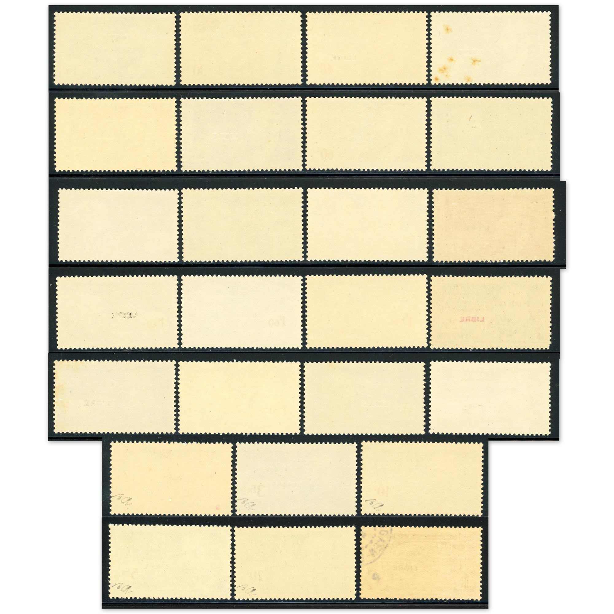 AEF SÉRIE COMPLÈTE N°102 A 127 TIMBRES NEUFS DES COLOS FR, COTE 788€, SIGNÉ BRUN