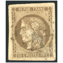 FRANCE CÉRÈS N°47 EMISSION DE BORDEAUX TIMBRE OBLITÉRÉ COTE 280€ PETIT CLAIR