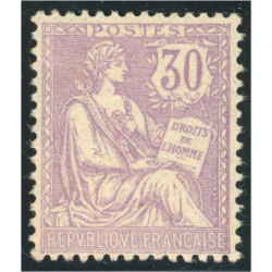 FRANCE N°128 TYPE MERSON TIMBRE NEUF, SIGNÉ BRUN, COTE 1050€, ANNÉE 1902