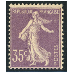 FRANCE N°136 TYPE SEMEUSE TIMBRE NEUF**, SIGNÉ BRUN, COTE 450€, ANNÉE 1906