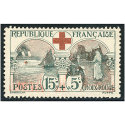 FRANCE N°156 CROIX-ROUGE TIMBRE NEUF**, SIGNÉ BRUN, COTE 300€, ANNÉE 1918