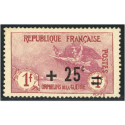 FRANCE N°168 2EME ORPHELIN TIMBRE NEUF REGOMMÉ CONSIDÉRÉ SANS GOMME ANNÉE 1922