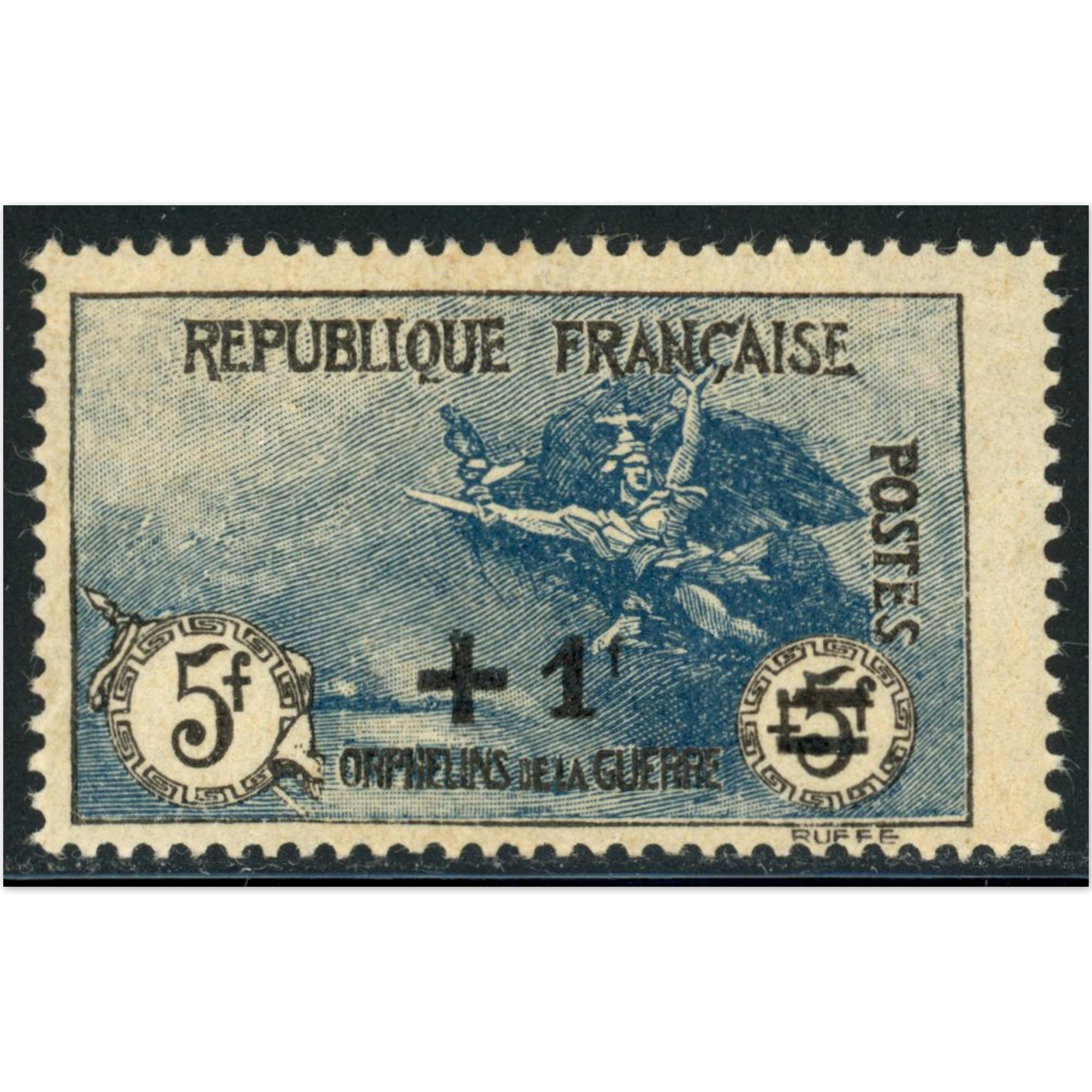 FRANCE N°169 5FR 2ÈME ORPHELIN DE BELLE QUALITÉ TIMBRE NEUF** SIGNÉ BRUN