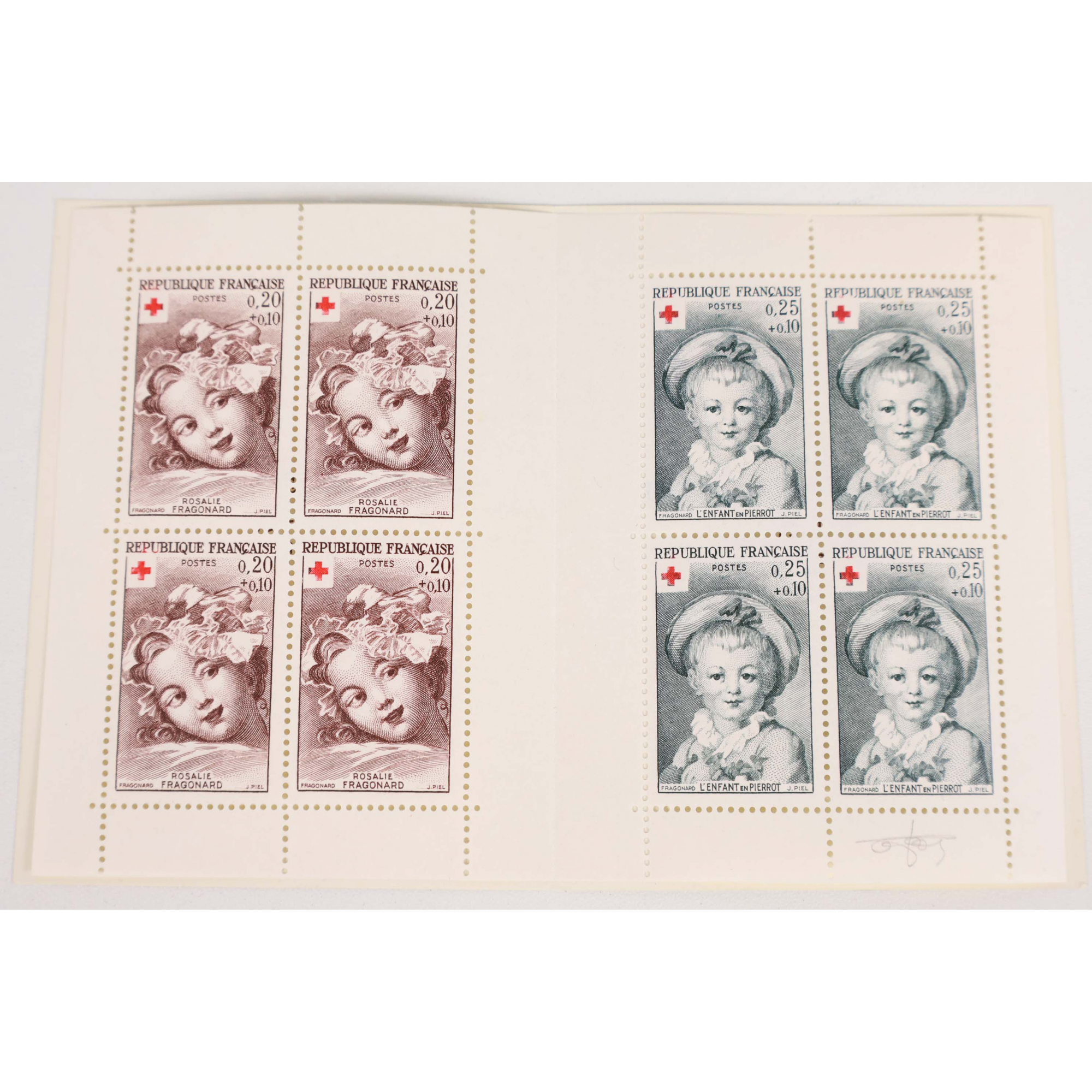 FRANCE VARIÉTÉ CARNET CROIX-ROUGE DE 1962 2E TIRAGE N°2011A NEUF** SIGNÉ BRUN