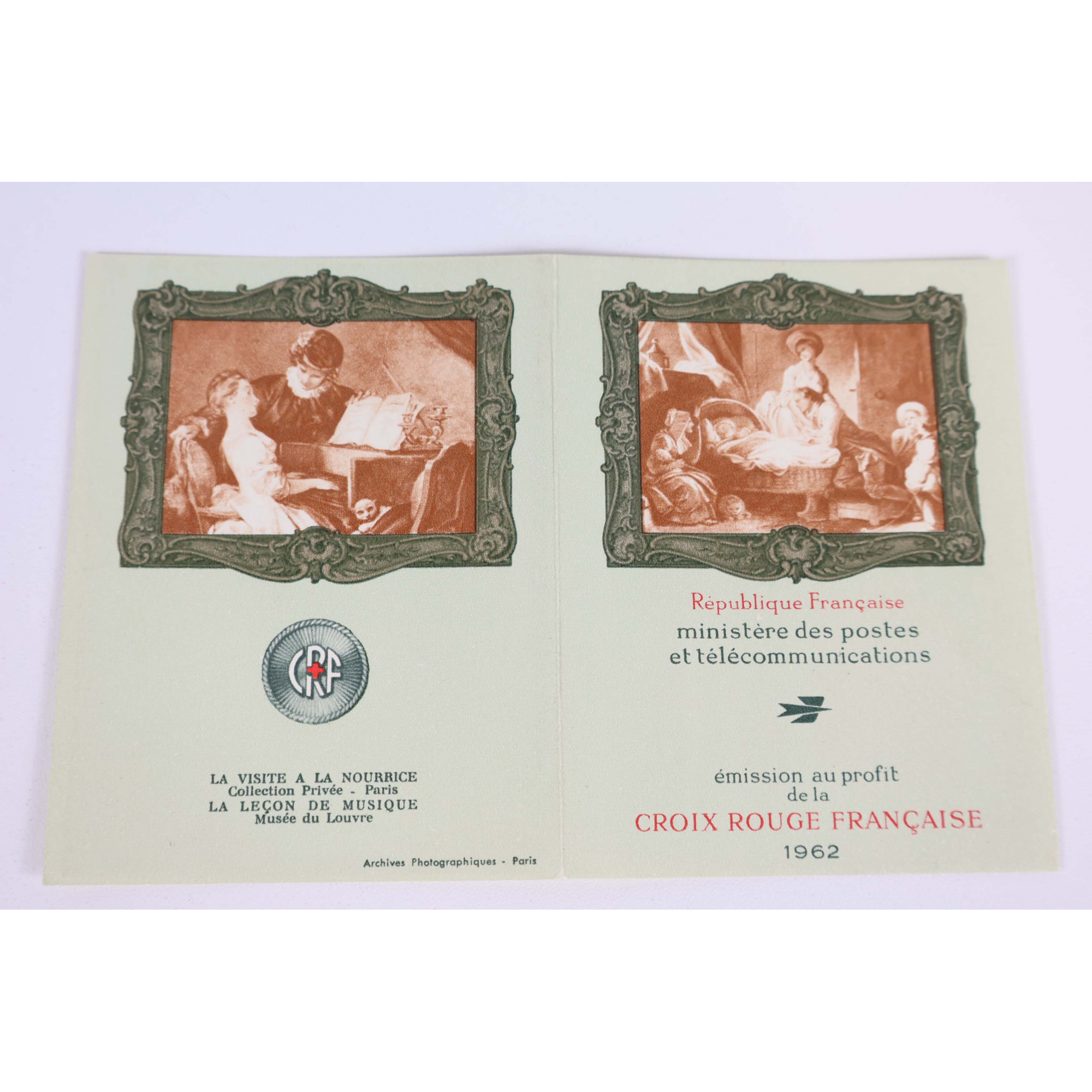 FRANCE VARIÉTÉ CARNET CROIX-ROUGE DE 1962 2E TIRAGE N°2011A NEUF** SIGNÉ BRUN