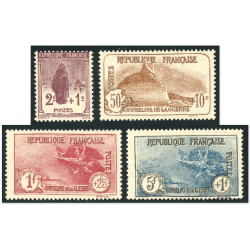 FRANCE N°229 A 232 SÉRIE COMPLÈTE 3E ORPHELIN TIMBRES NEUFS** SIGNÉS BRUN