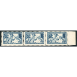 FRANCE BANDE DE 3 TYPES N°252/252a/252b TIMBRES NEUFS SIGNÉS BRUN RARE