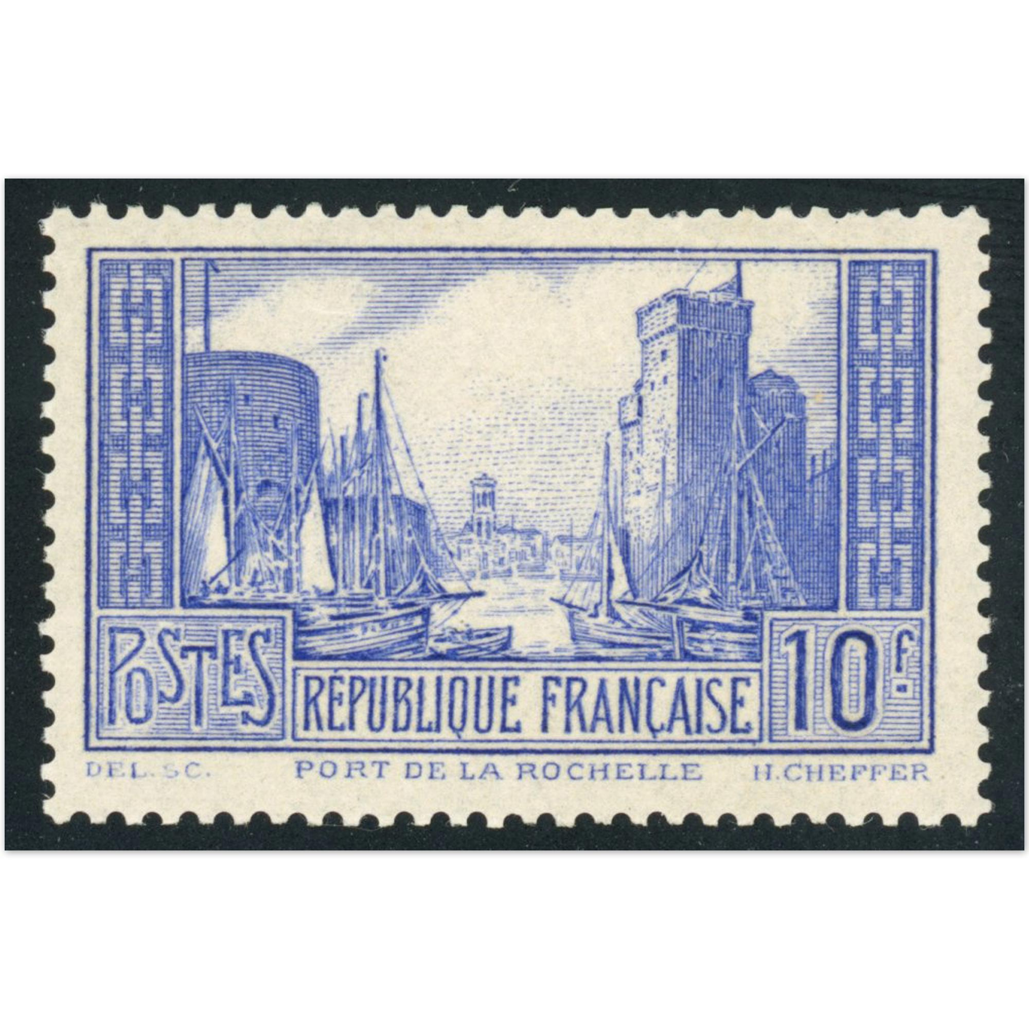FRANCE N°261b OUTREMER PALE "PORT DE LA ROCHELLE" NEUF COTE 185€ SIGNÉ BRUN