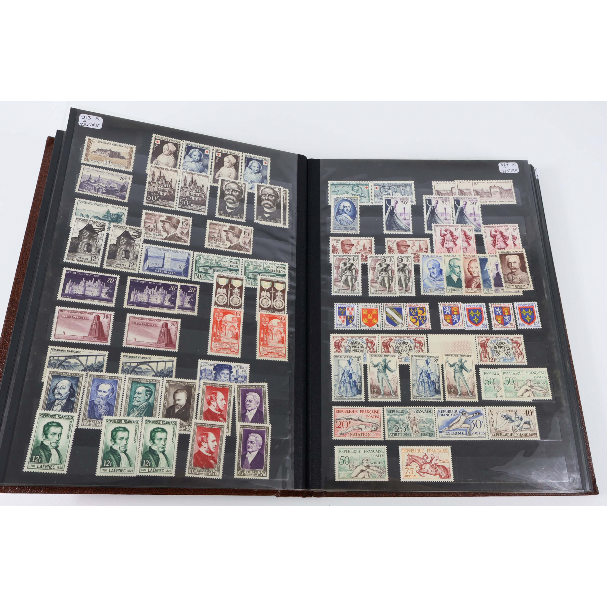 FRANCE STOCK DE 1946 À 1969 TIMBRES NEUFS QUANTITÉ ET COTE IMPORTANTES