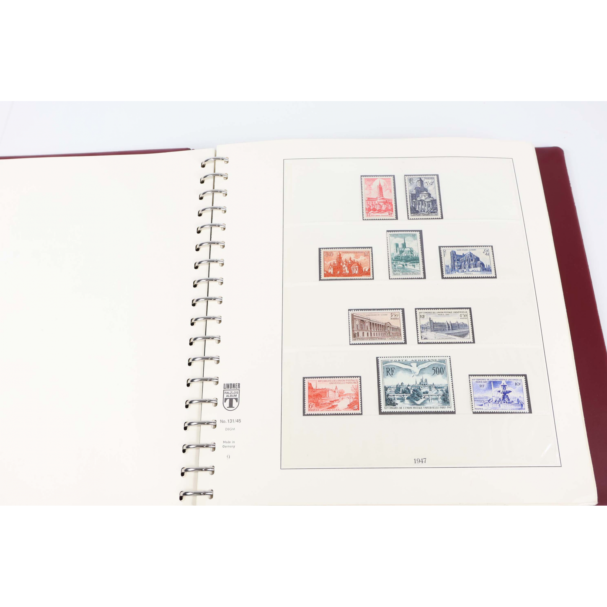 COLLECTION DE FRANCE DE 1947 À 1966 TIMBRES NEUFS** CLASSEUR LINDNER HT DE GAMME