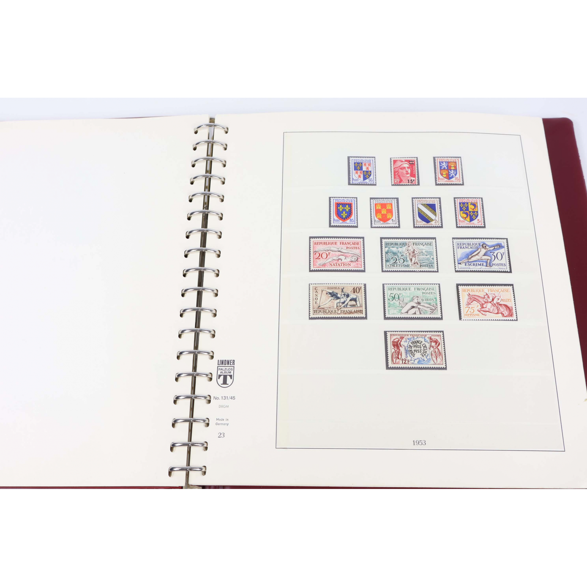 COLLECTION DE FRANCE DE 1947 À 1966 TIMBRES NEUFS** CLASSEUR LINDNER HT DE GAMME