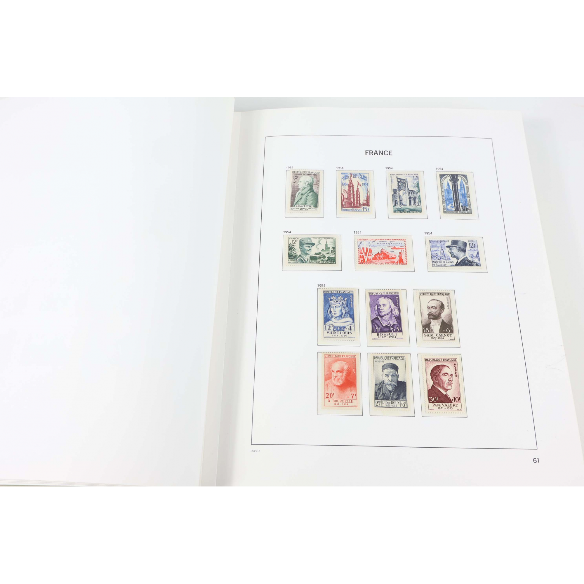 COLLECTION DE FRANCE DE 1951 À 1969 TIMBRES NEUFS** ALBUM DAVO BELLE COTE