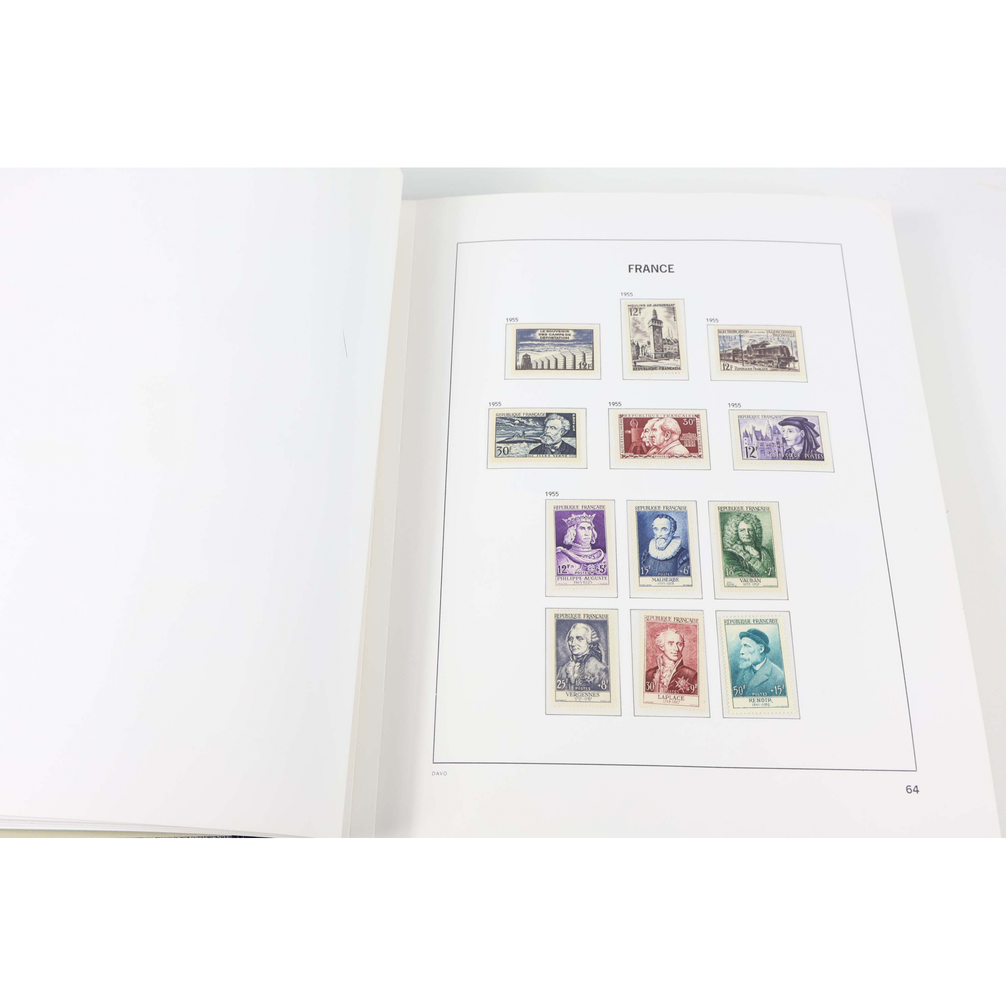 COLLECTION DE FRANCE DE 1951 À 1969 TIMBRES NEUFS** ALBUM DAVO BELLE COTE